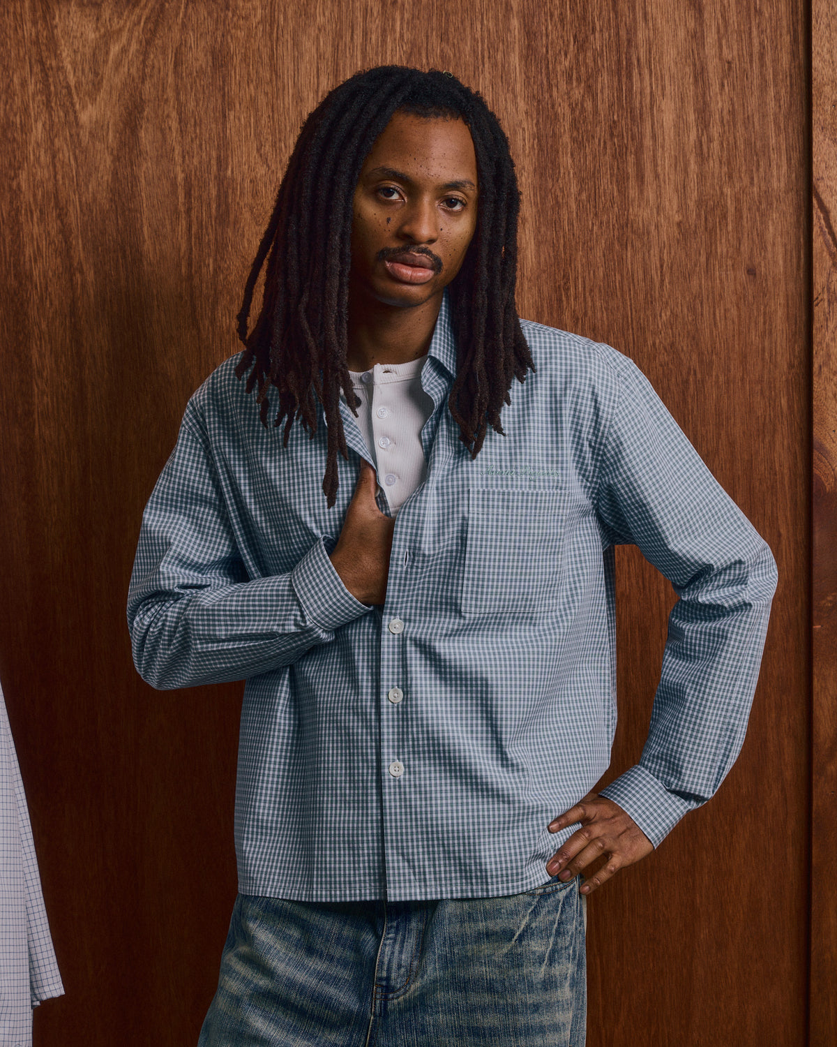 LS Checkered Shirt - Teal