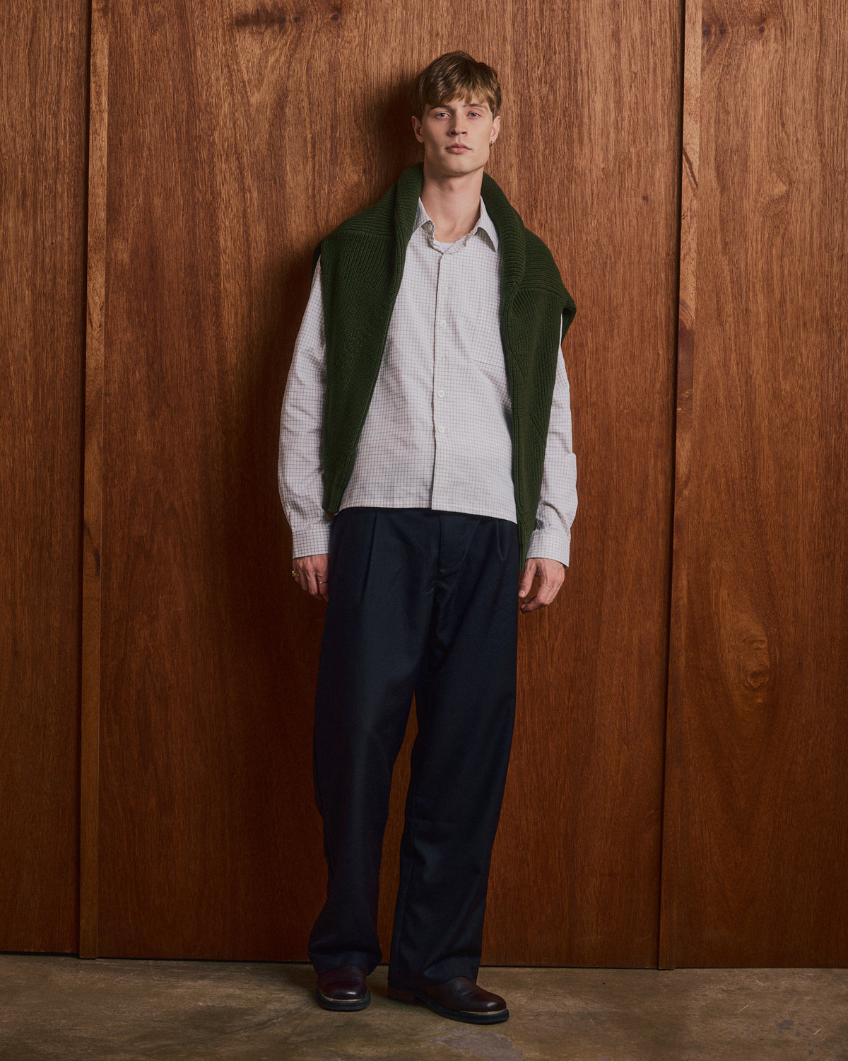 LS Checkered Shirt - Brown/Green
