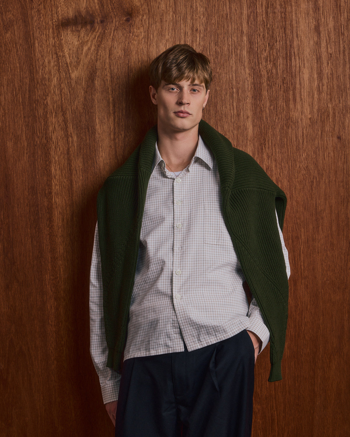 LS Checkered Shirt - Brown/Green