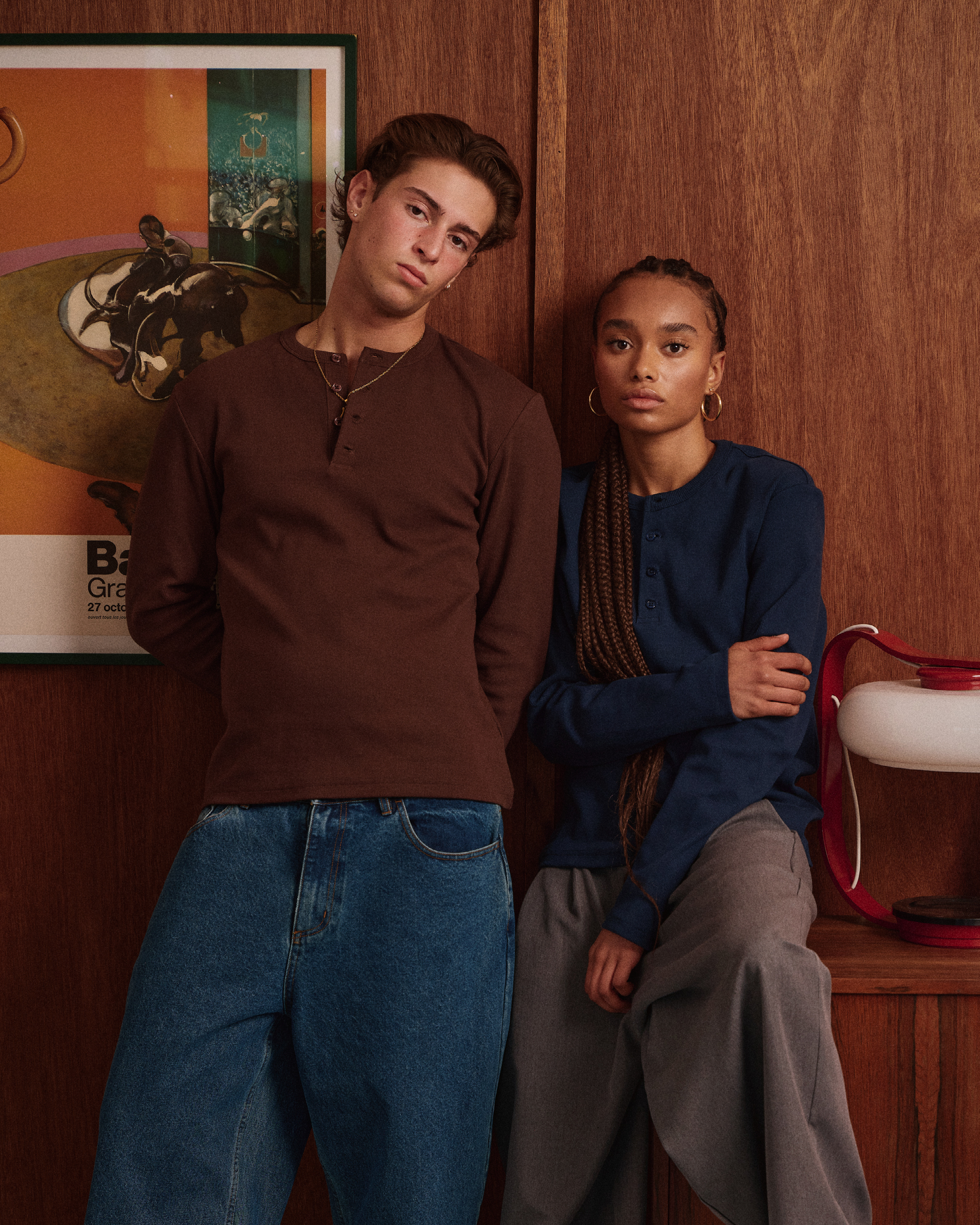 LS Henley Shirt - Brown – Avoni Projects