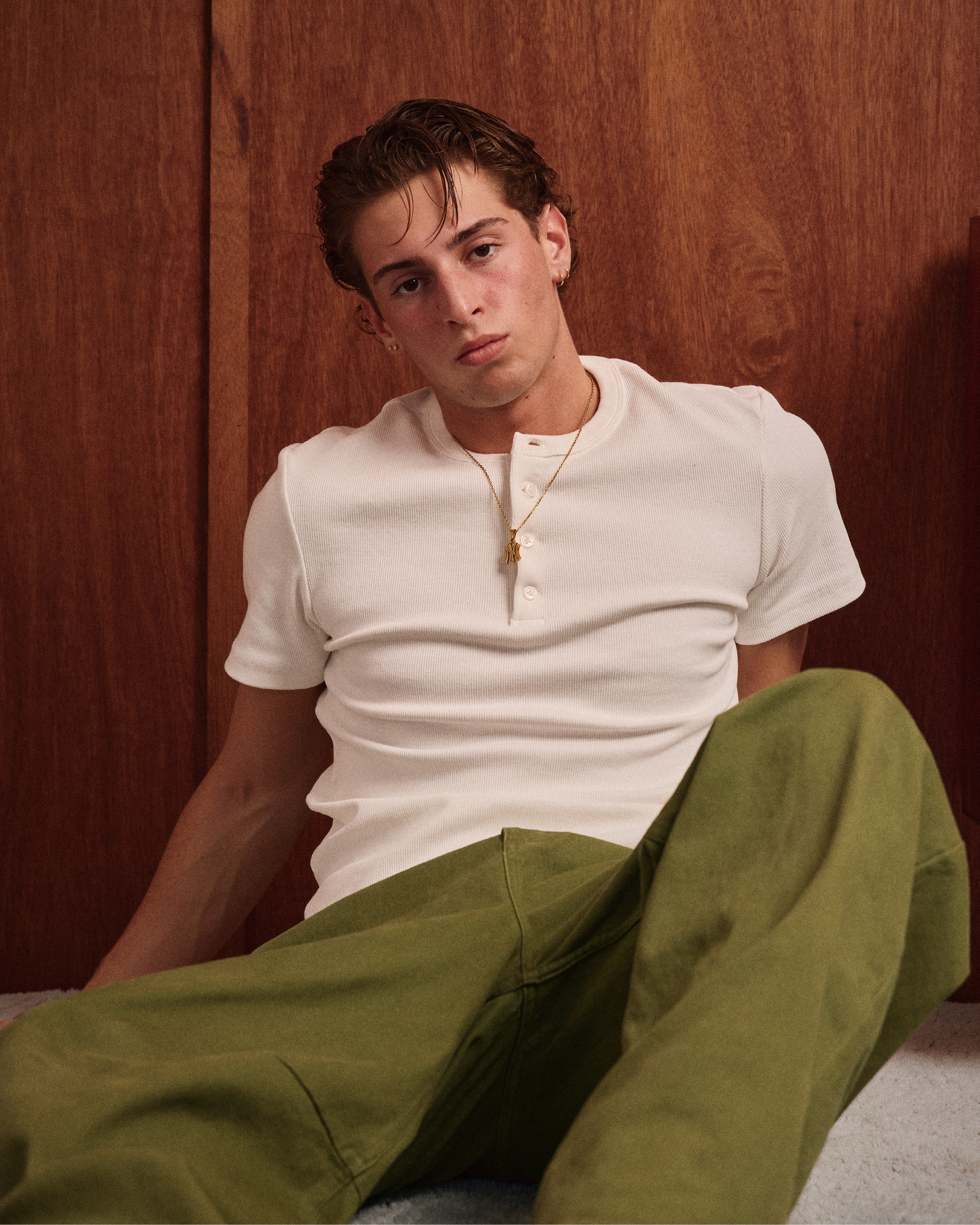 SS Henley Shirt - White