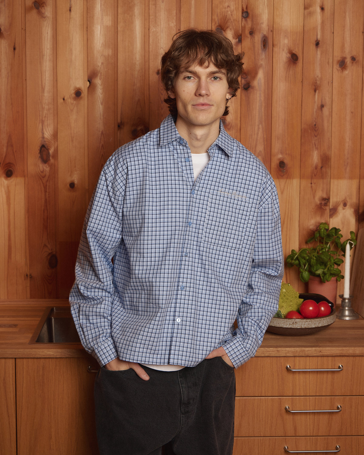 LS Checkered Shirt - Button Up SPFL - Blue