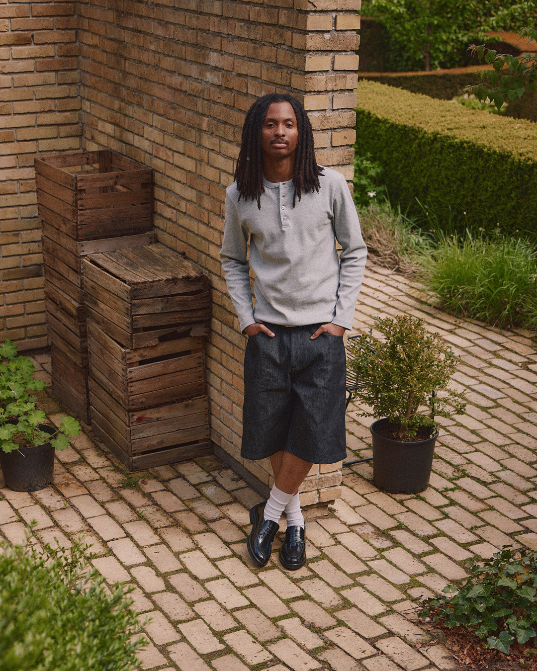 LS Henley Shirt - Grey – Avoni Projects