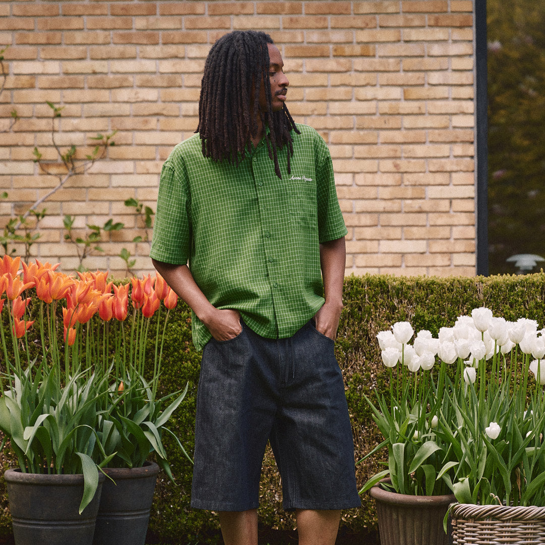 SS Checkered Shirt - Emerald Green