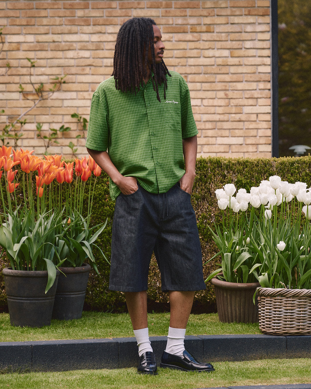 SS Checkered Shirt - Emerald Green