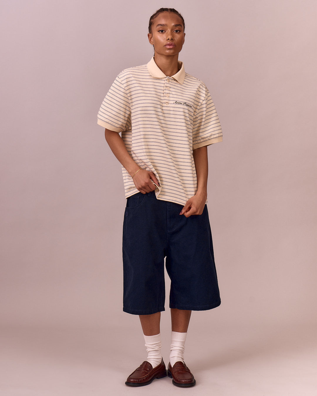 SS Polo Shirt - Butteryellow Stripe