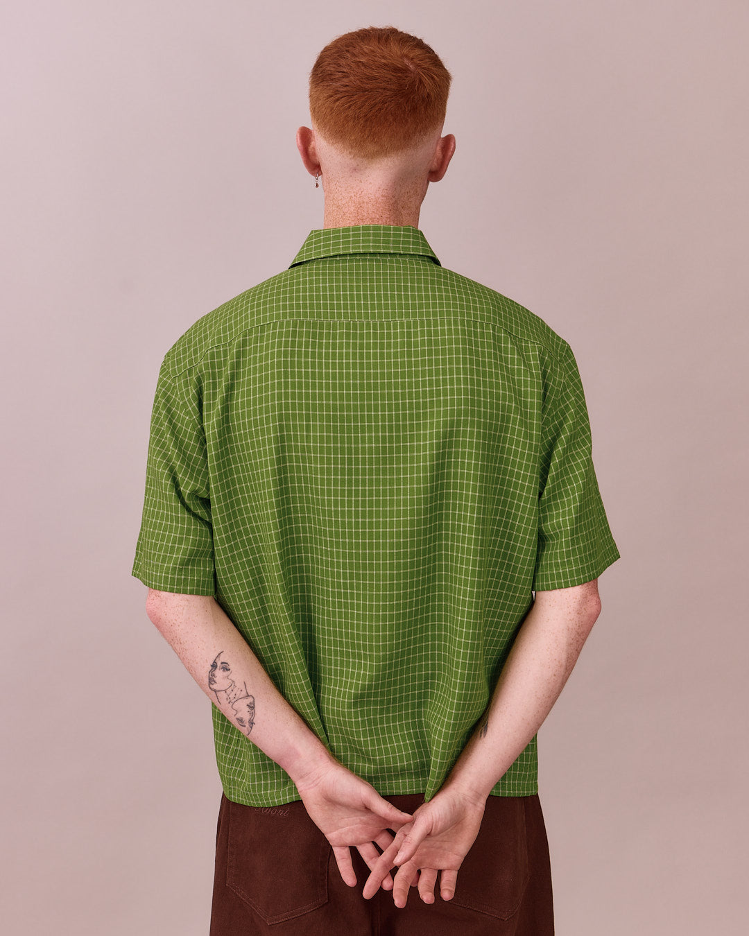 SS Checkered Shirt - Emerald Green