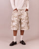 Baggy Canvas Jorts - Beige Camo