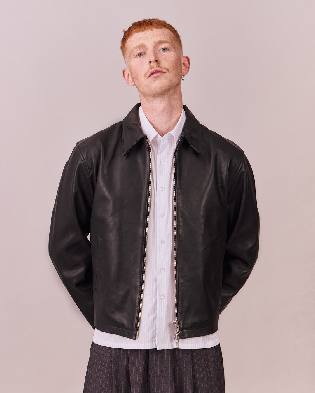 Soft Leather Jacket - Black
