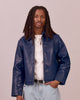 High Gloss Leather Jacket - Blue