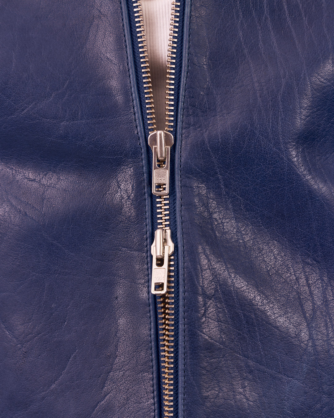 High Gloss Leather Jacket - Blue