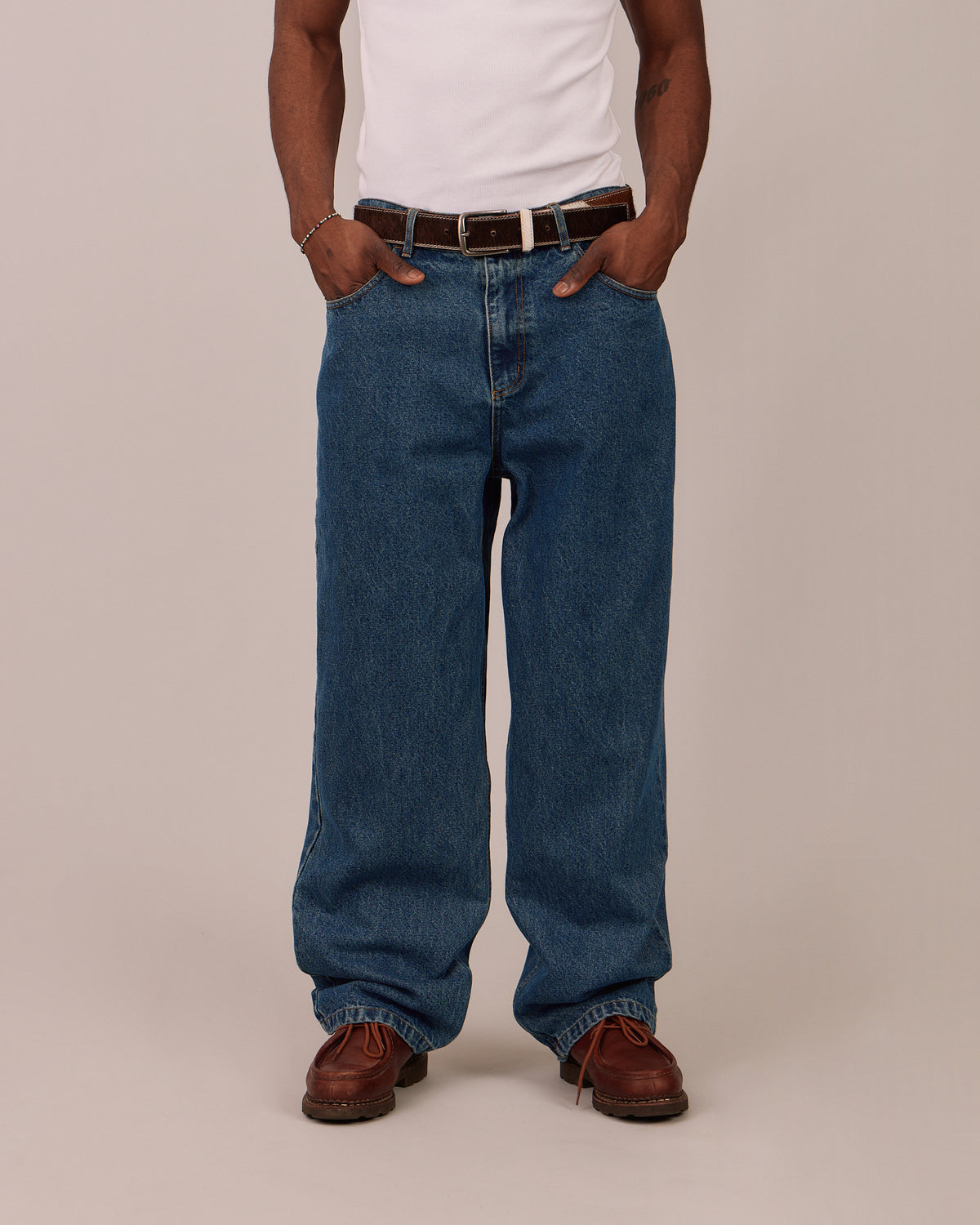 Baggy Jeans - Mid Blue