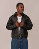 Pebbled Leather Jacket - Black