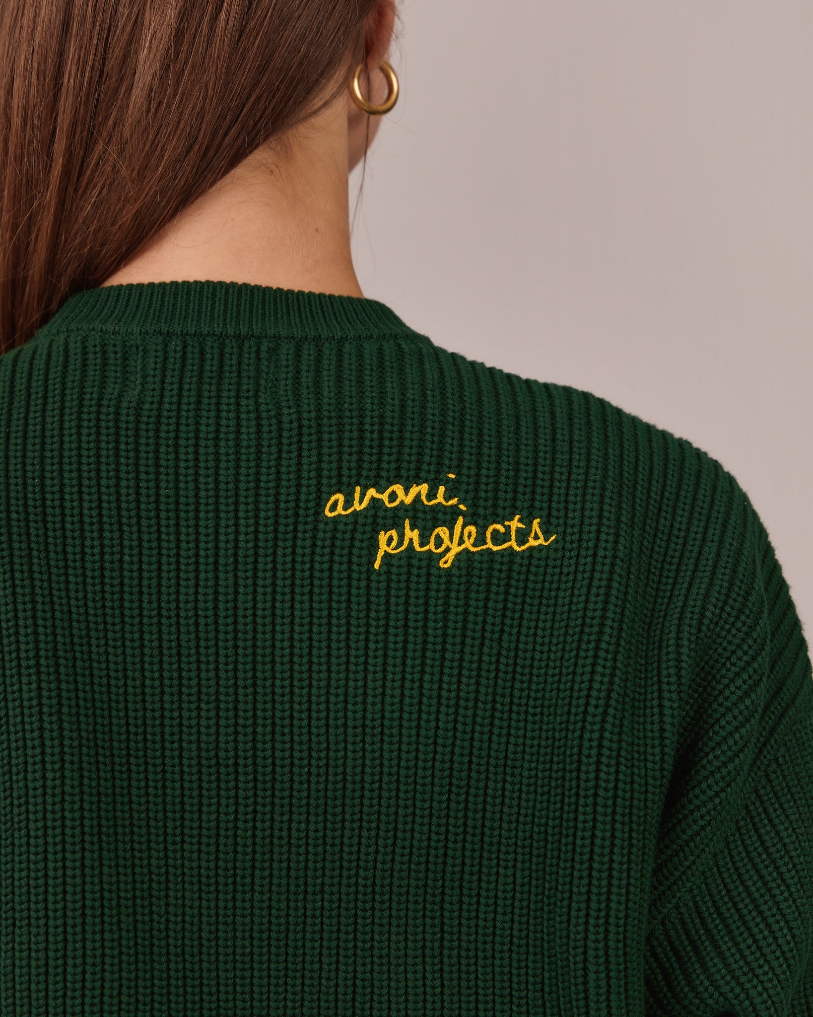 Fisherman O Neck Knit - Dark Green