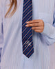 Tie - Navy w. Red Stripes