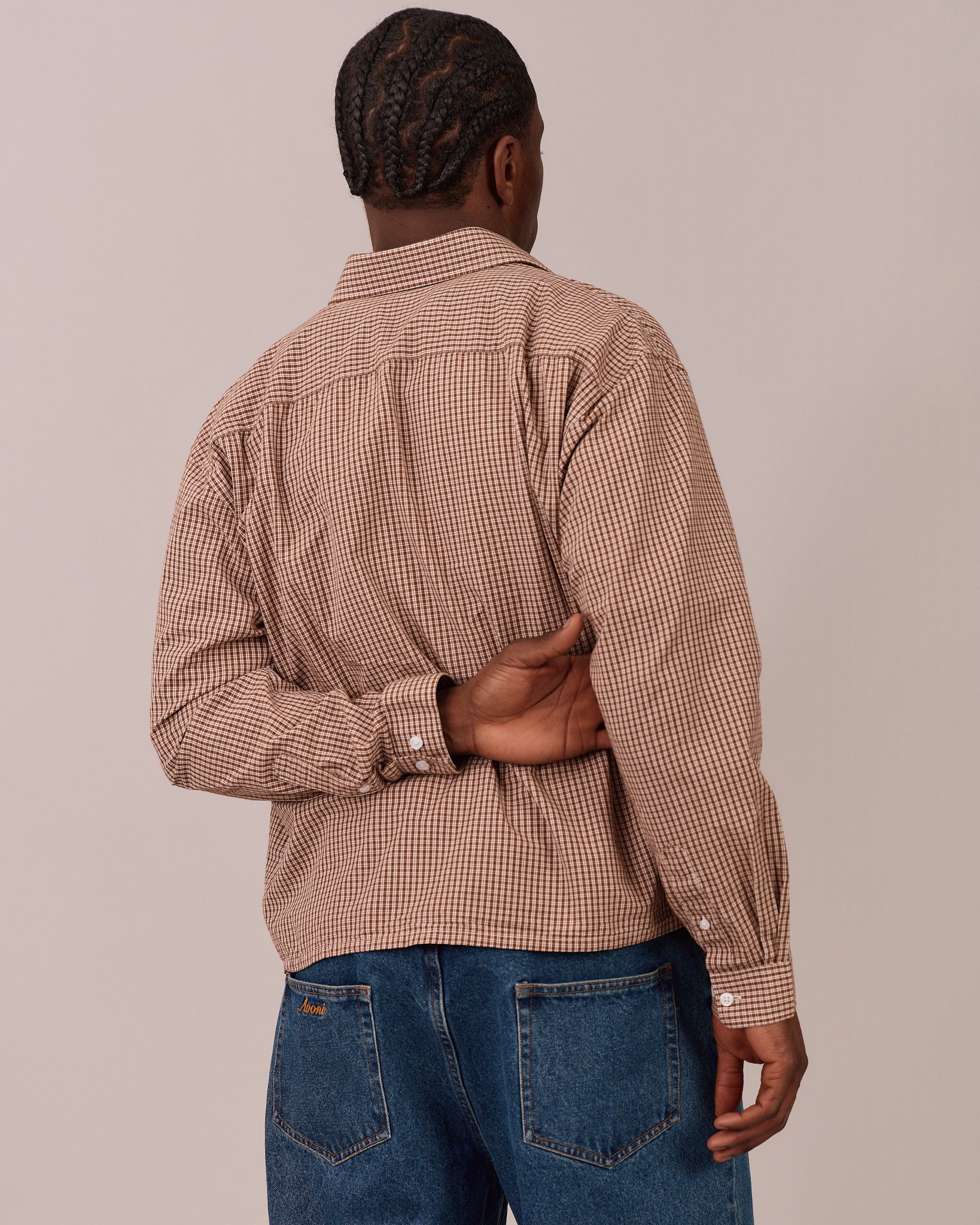 LS Checkered Shirt - Warm Brown