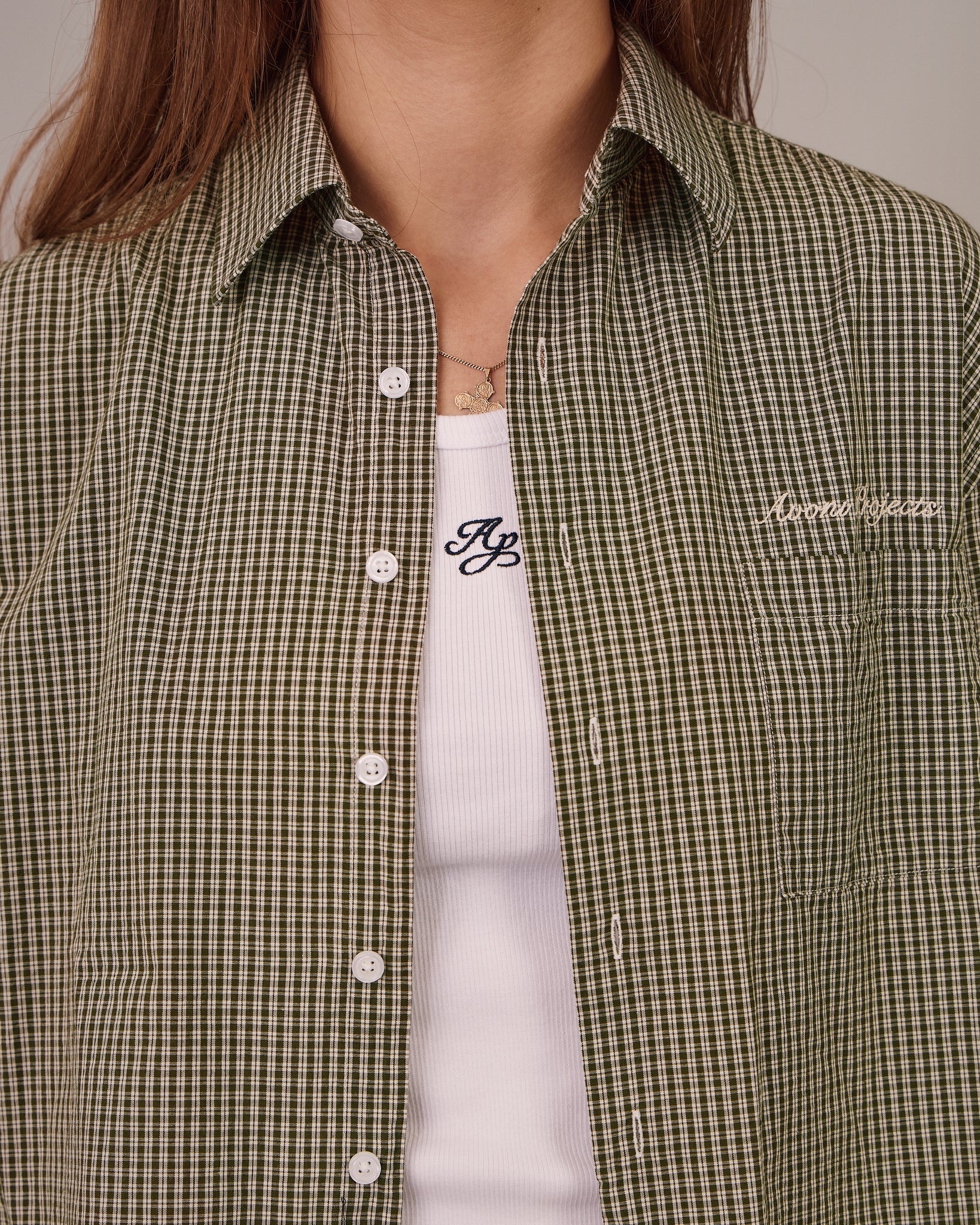 LS Checkered Shirt - Moss Green