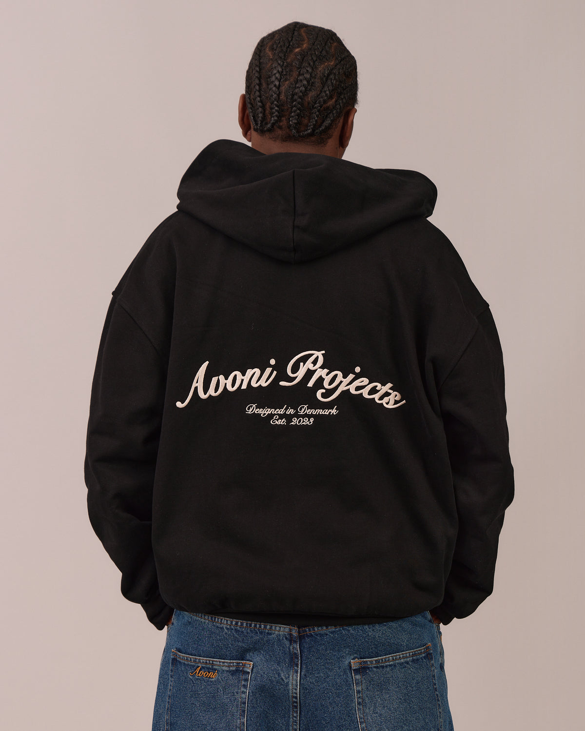 Reversible Zip Hoodie - Black/Check