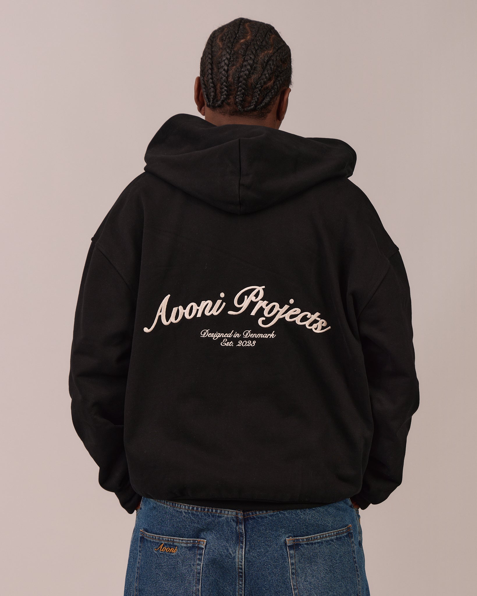 Reversible Zip Hoodie - Black/Check