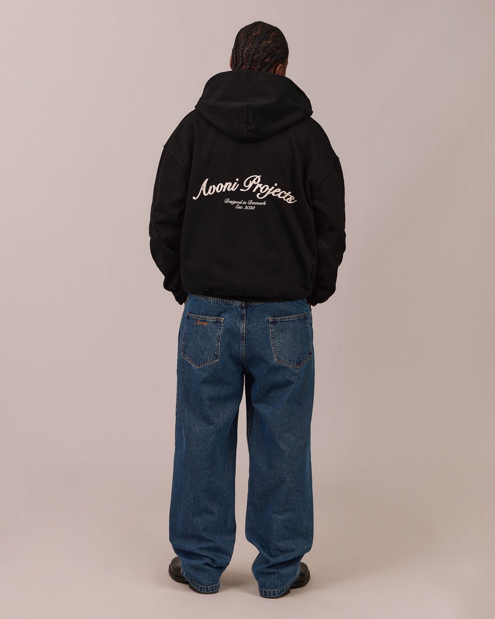 Reversible Zip Hoodie - Black/Check