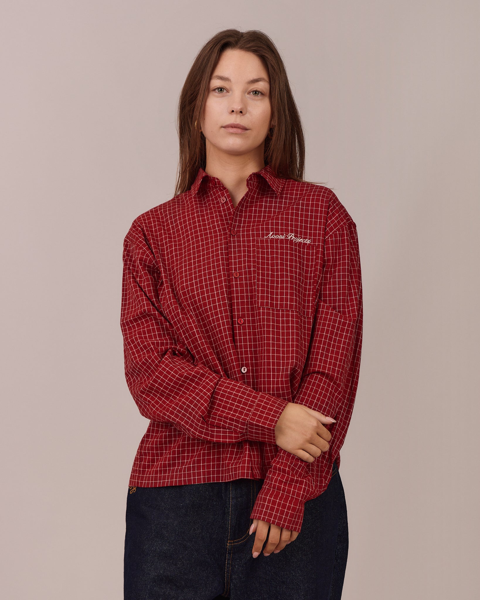 LS Checkered Shirt - Red