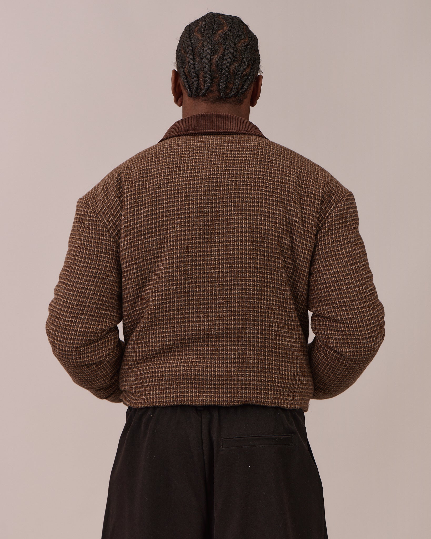 Wool Bomber Jacket  - Check