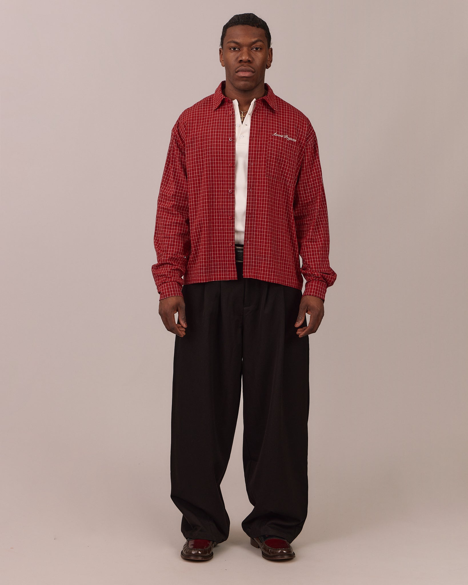 LS Checkered Shirt - Red