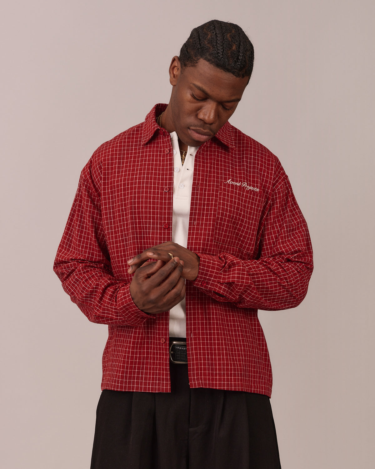 LS Checkered Shirt - Red