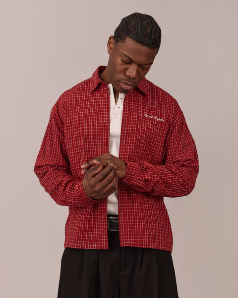 LS Checkered Shirt - Red – Avoni Projects