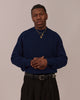 Fisherman O Neck Knit - Navy