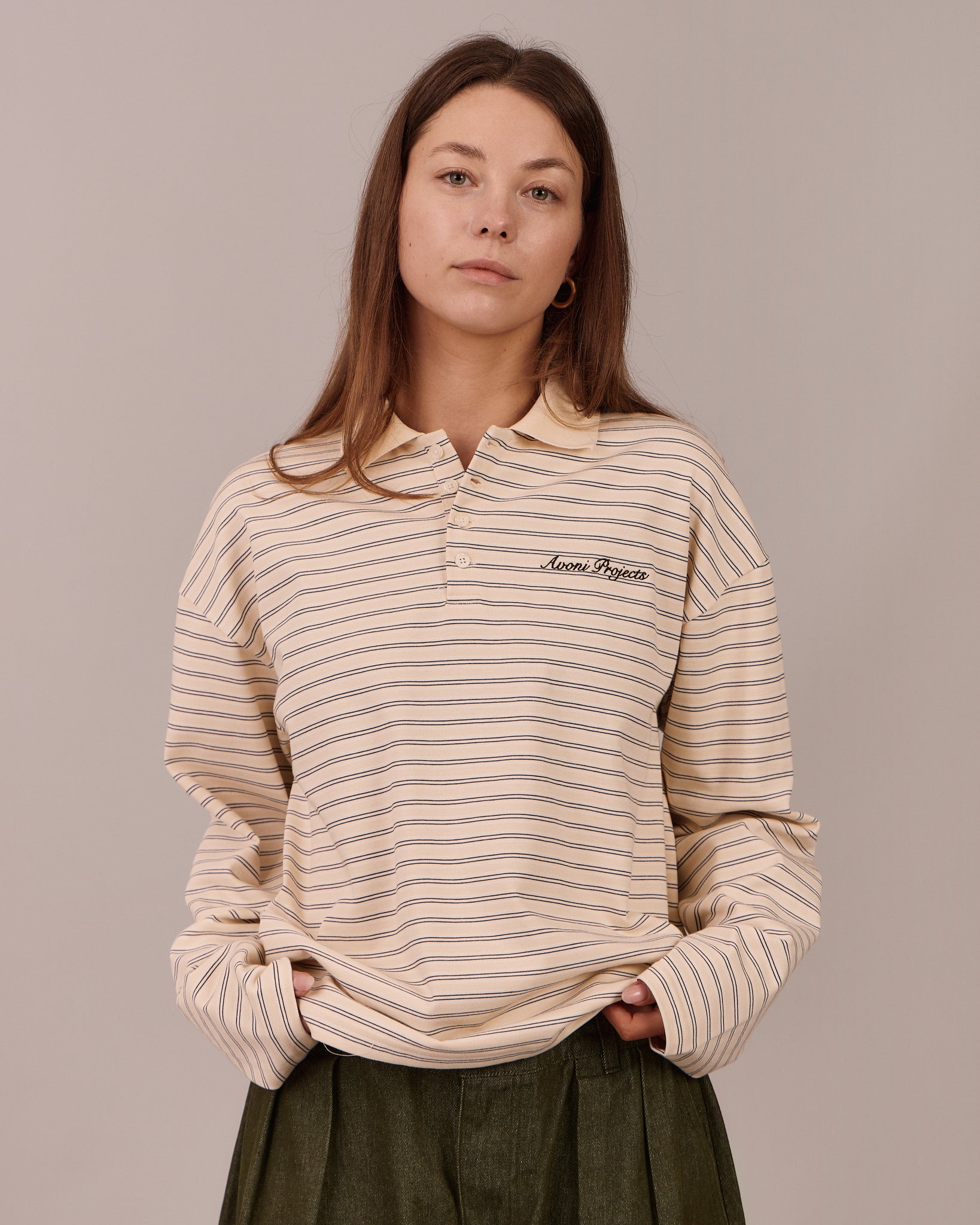 LS Polo Shirt - Butteryellow Stripe