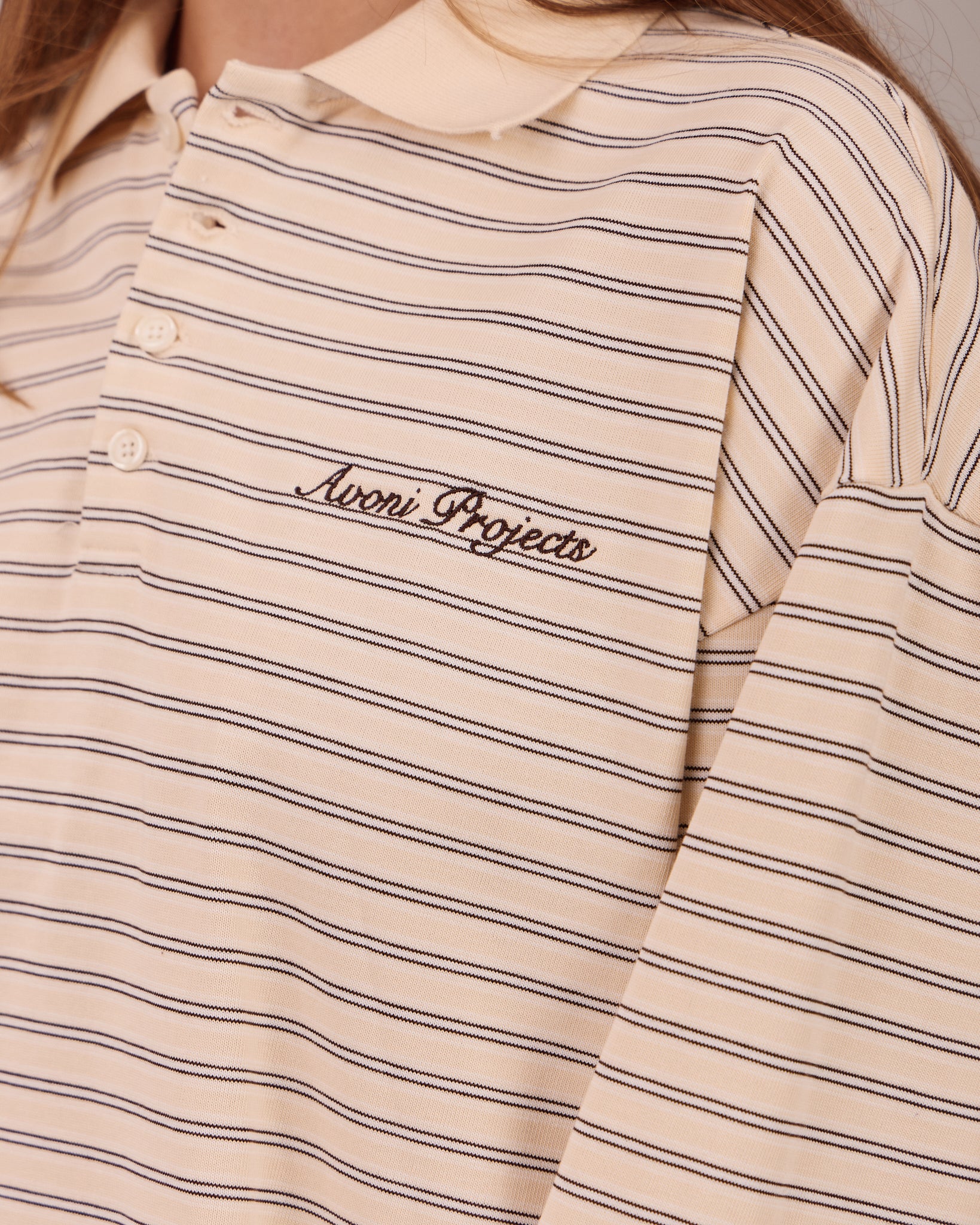 LS Polo Shirt - Butteryellow Stripe