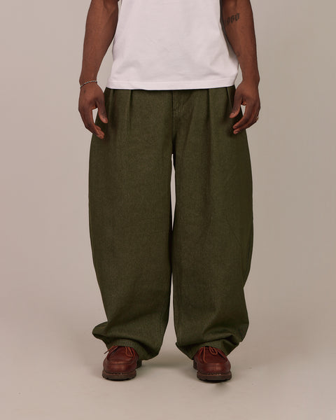 Baggy Pleated Pants - Green – Avoni Projects