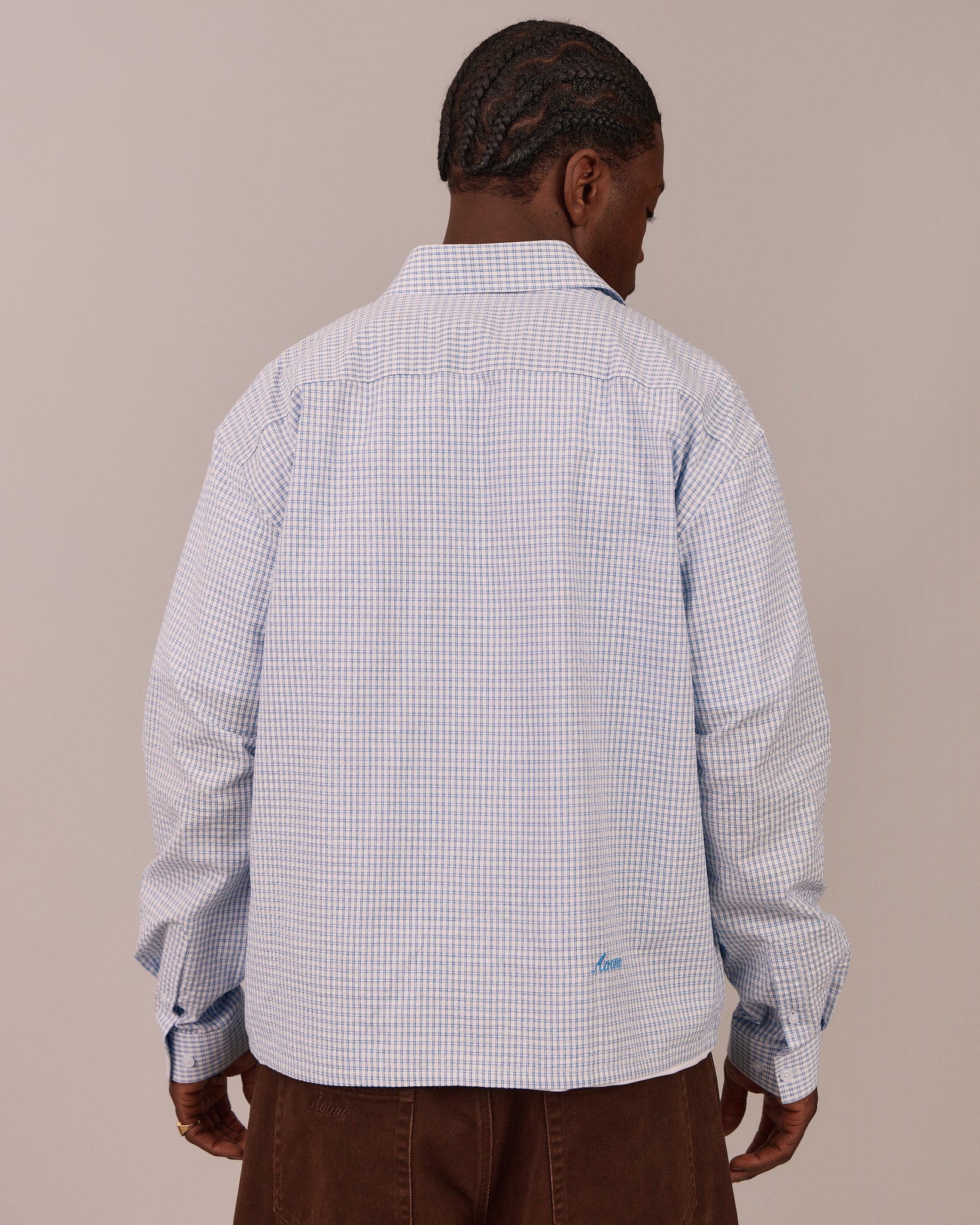 LS Checkered Shirt - Blue/White