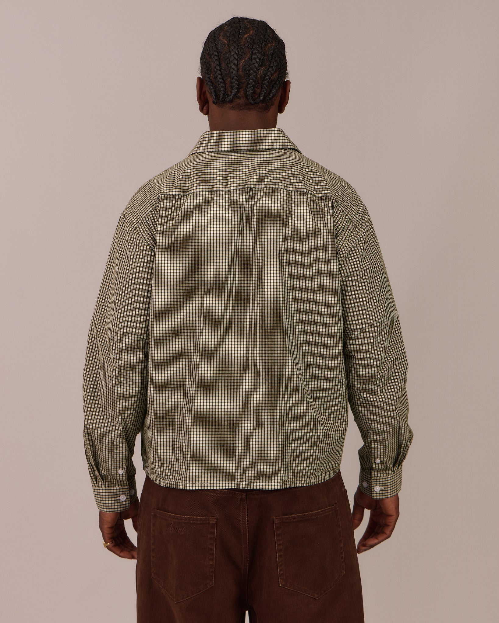 LS Checkered Shirt - Moss Green