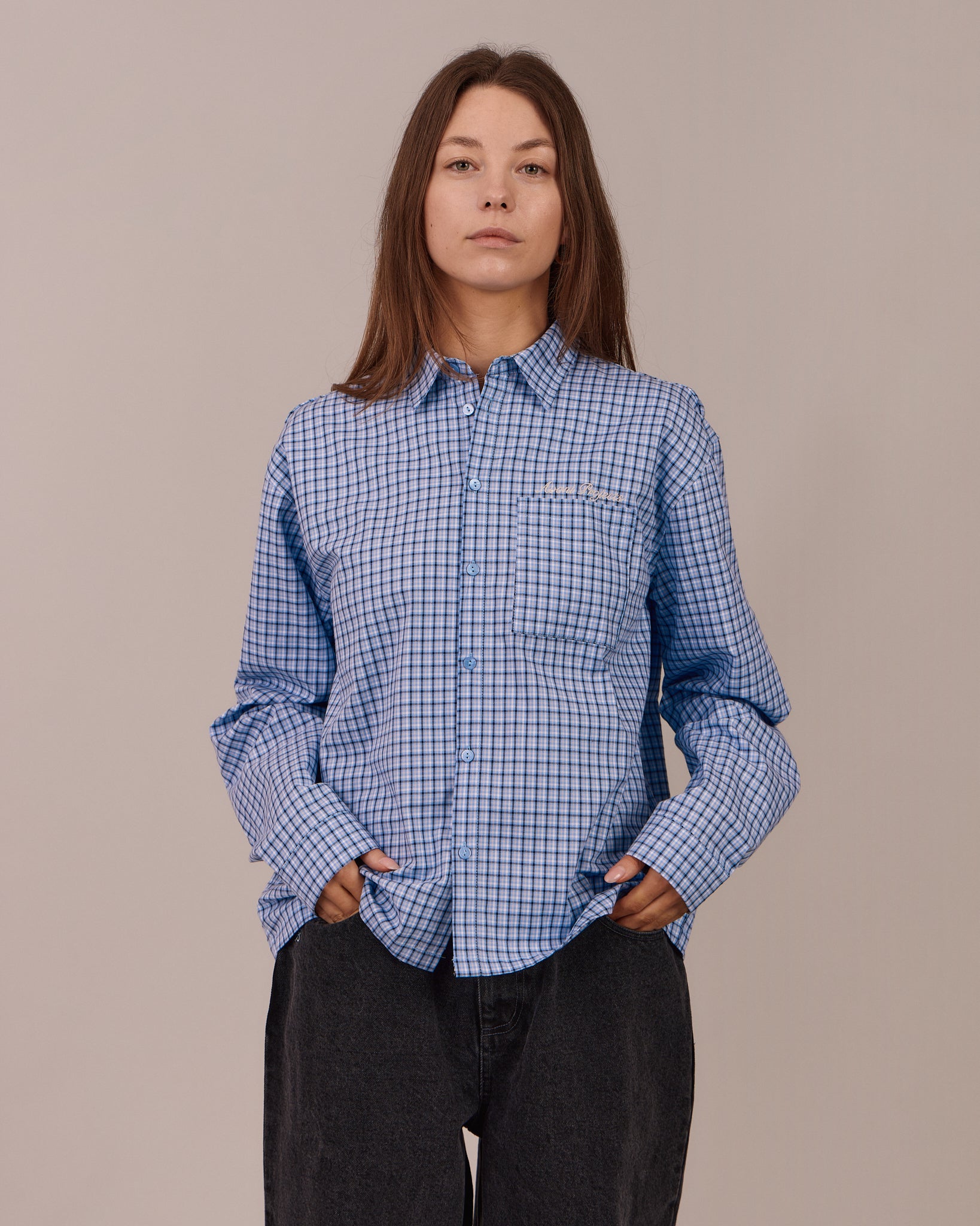 LS Checkered Shirt - Blue