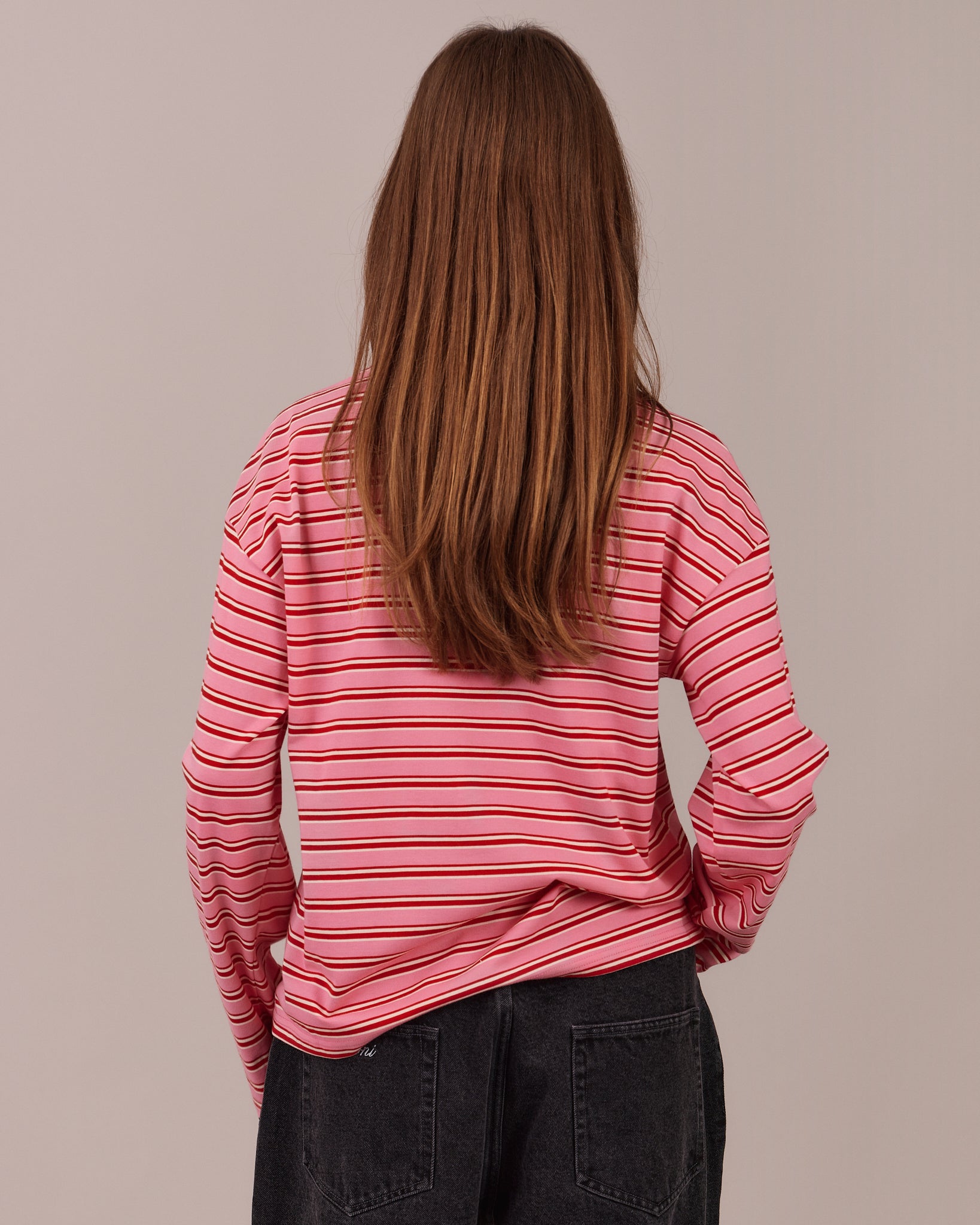 LS Polo Shirt - Pink Stripe