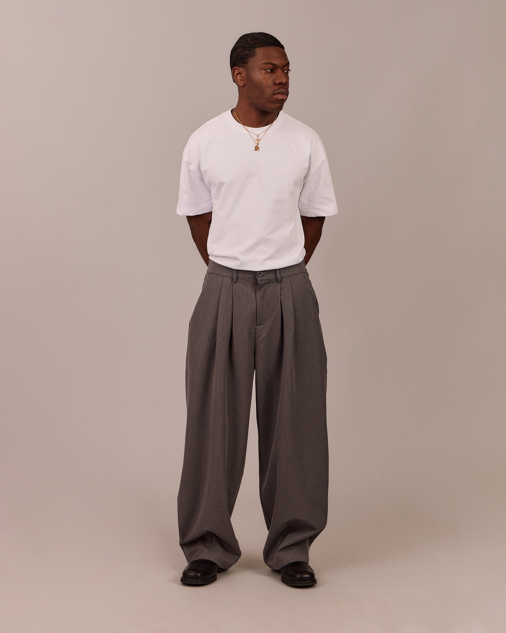 Relaxed Suit Pants - Dark Grey  Avoni Projects