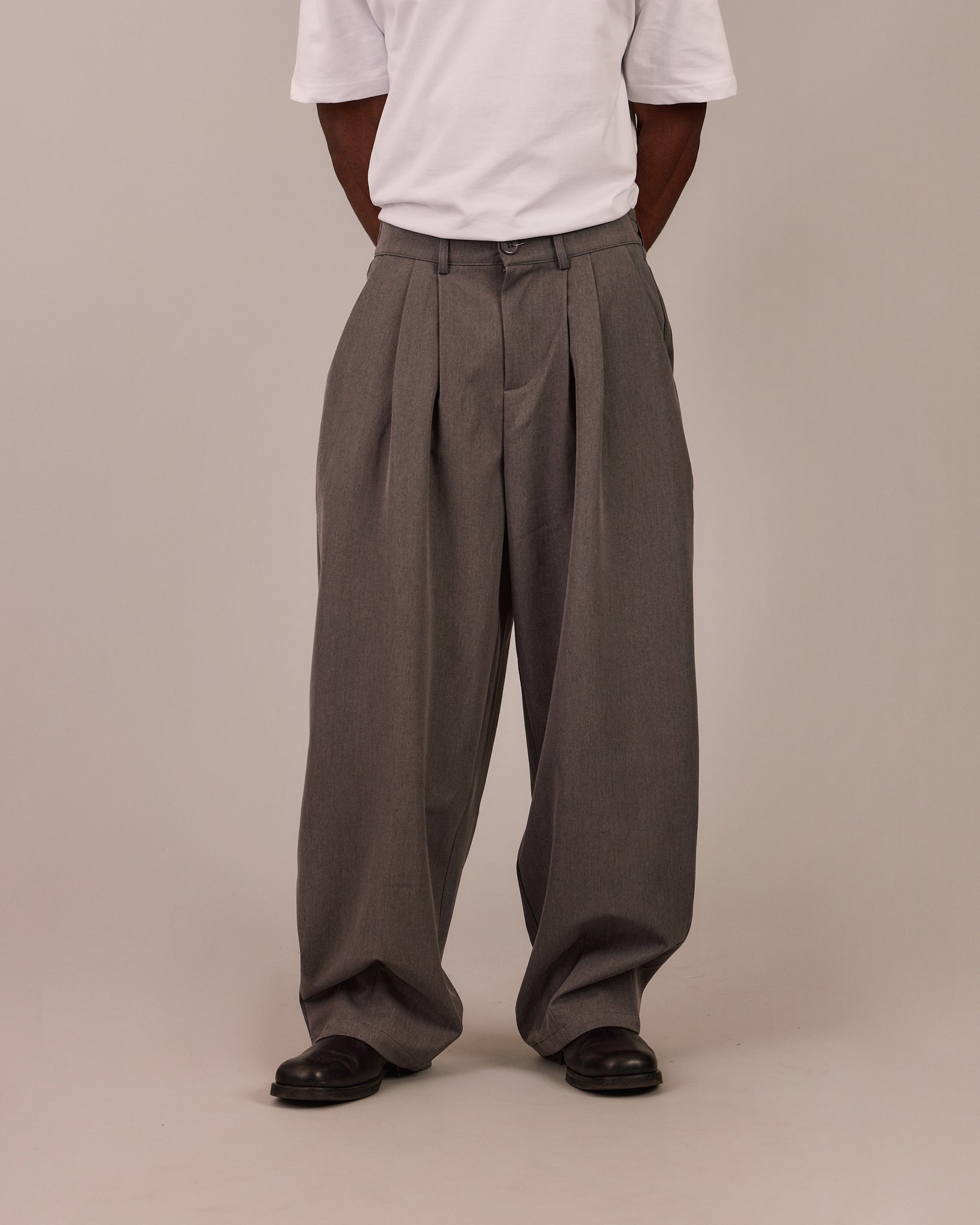 Relaxed Suit Pants - Dark Grey