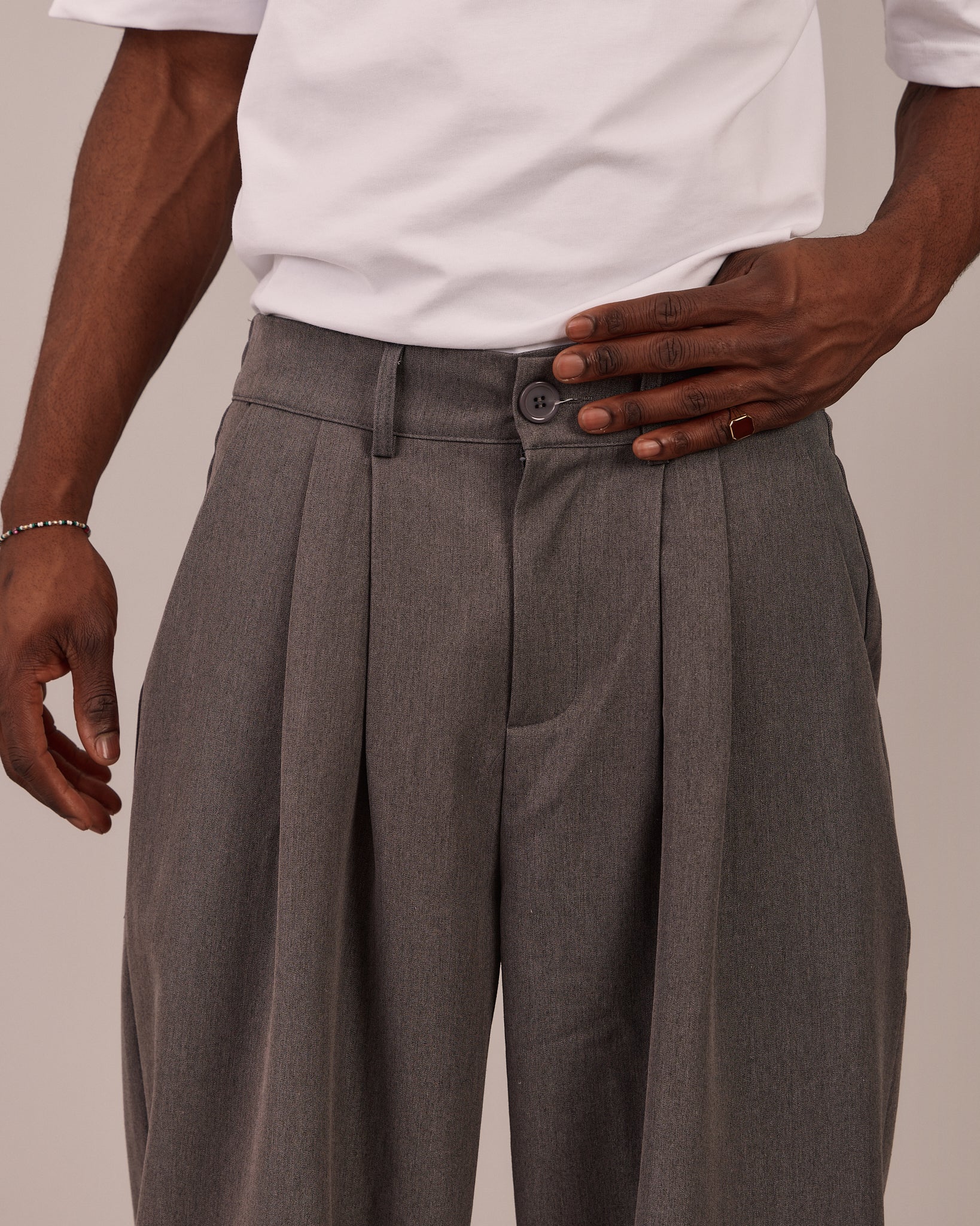 Relaxed Suit Pants - Dark Grey