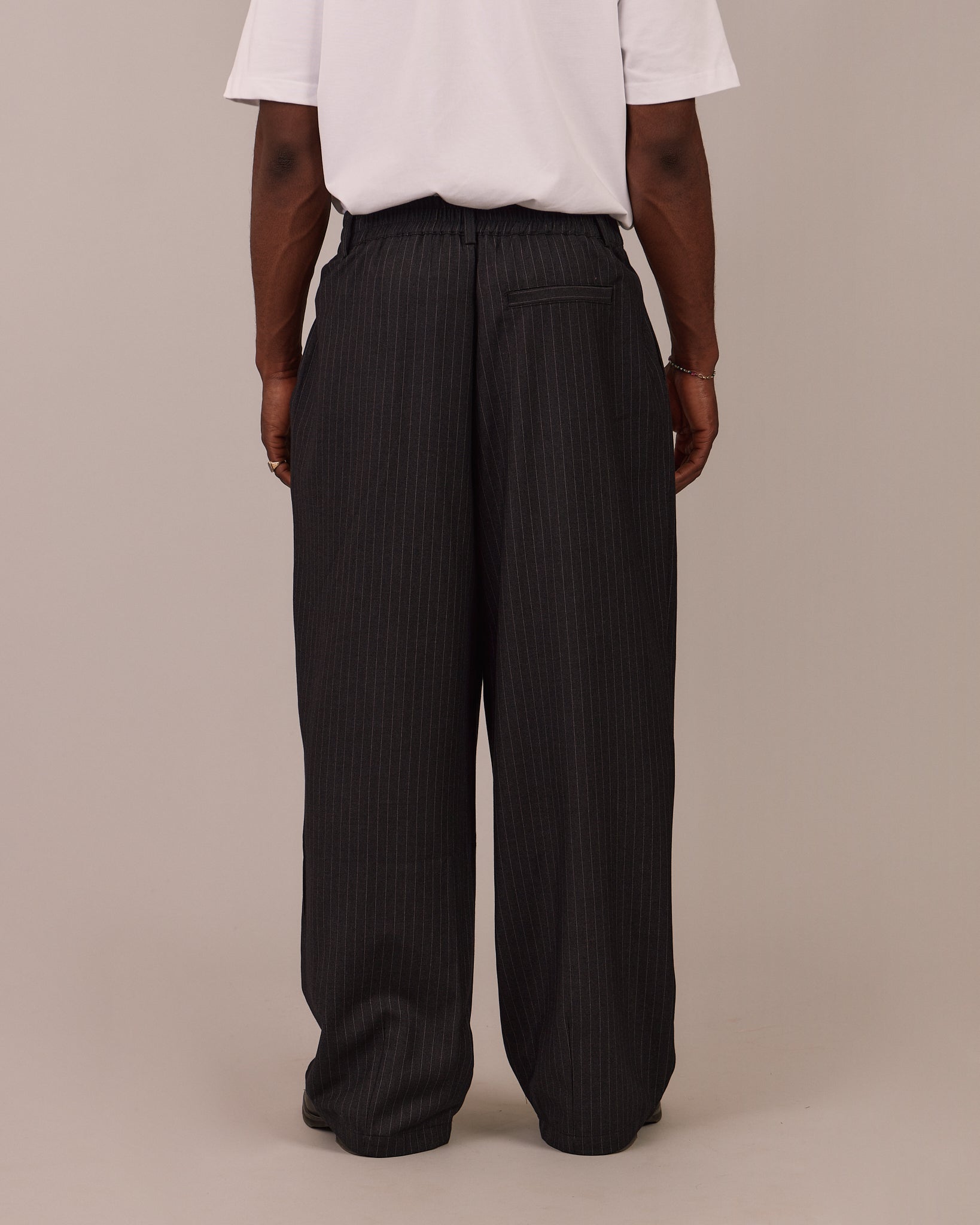 Relaxed Suit Pants - Black Stripe