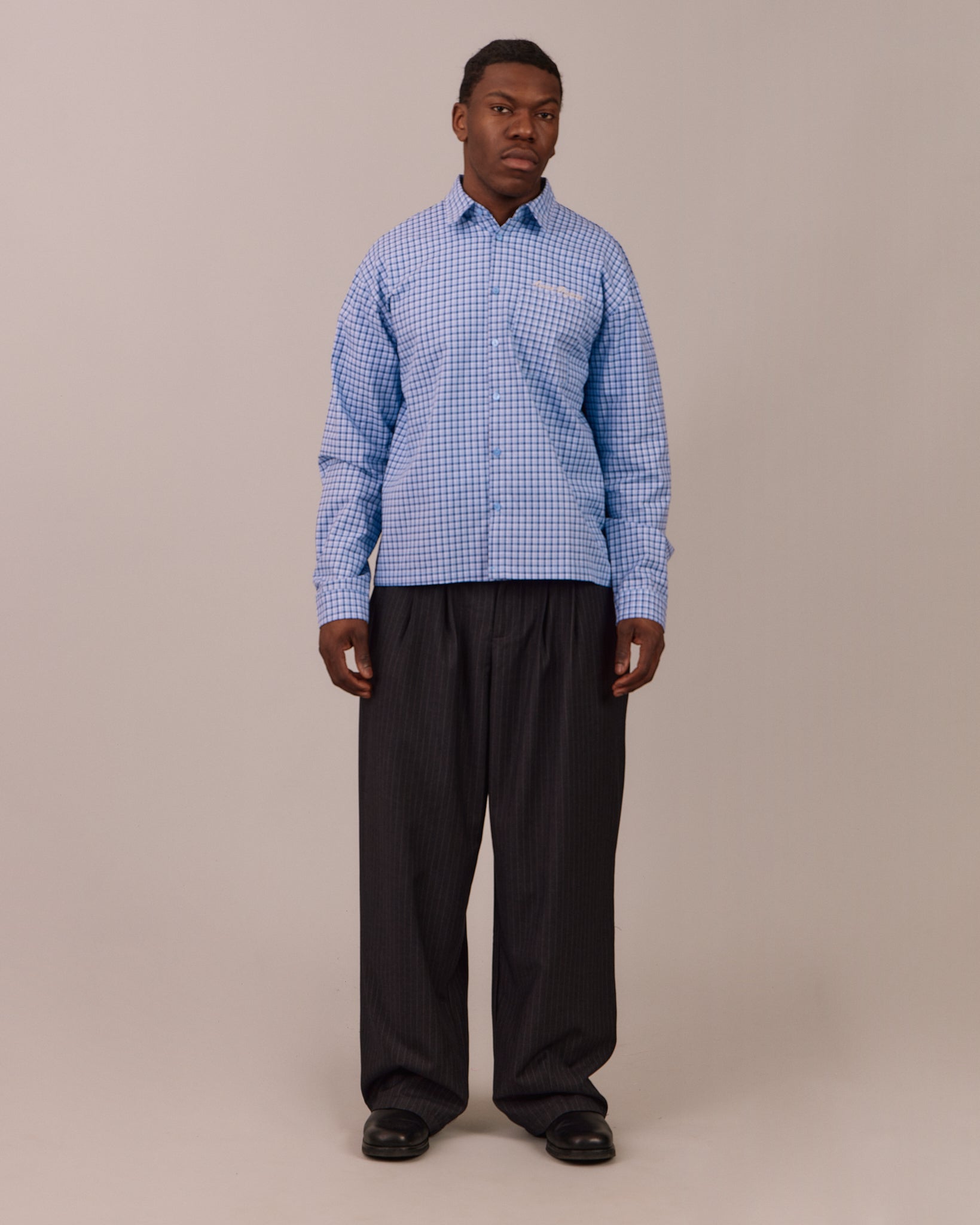 LS Checkered Shirt - Blue