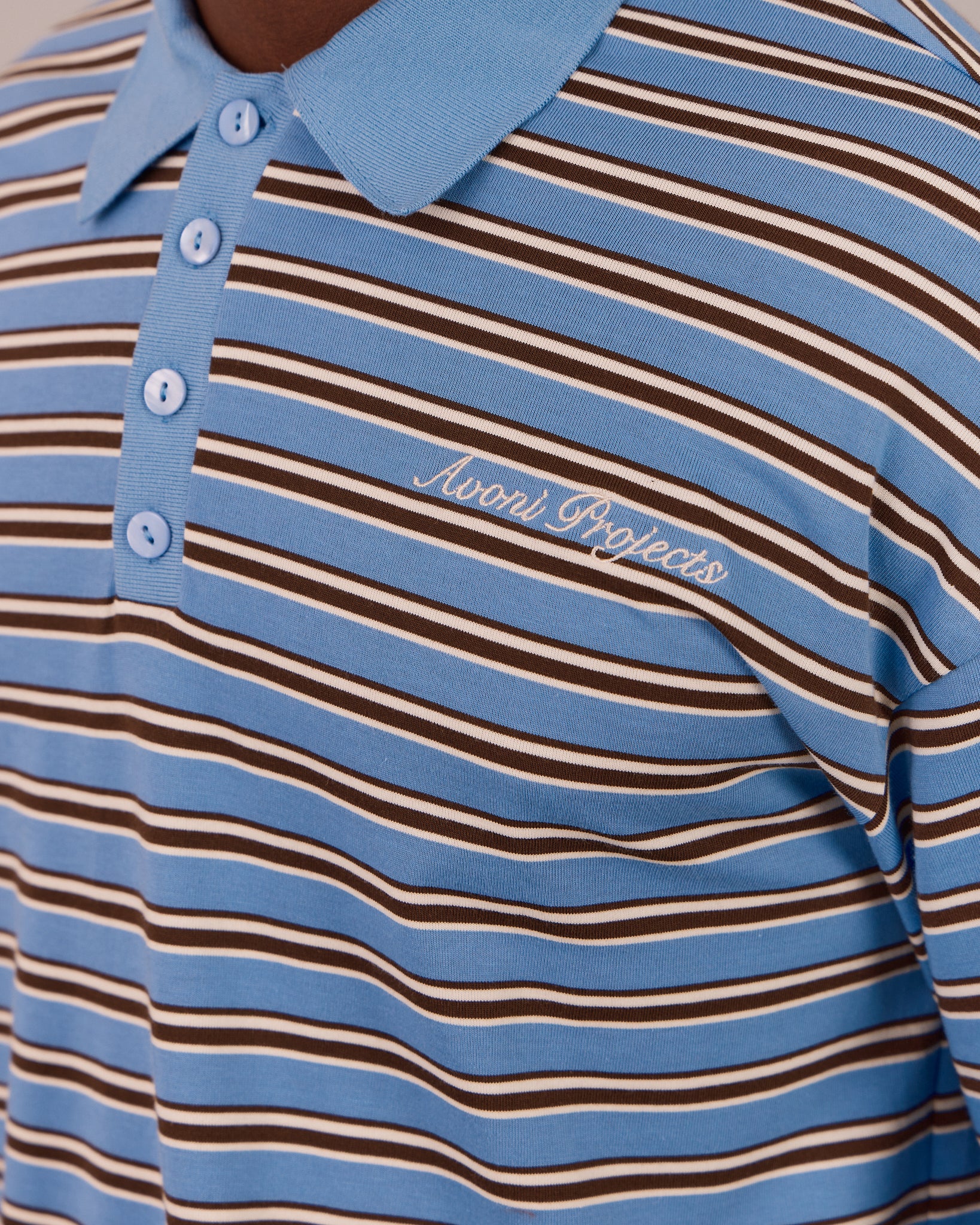 LS Polo Shirt - Blue Stripe