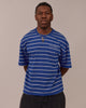 Boxy SS Tee - Blue Stripe