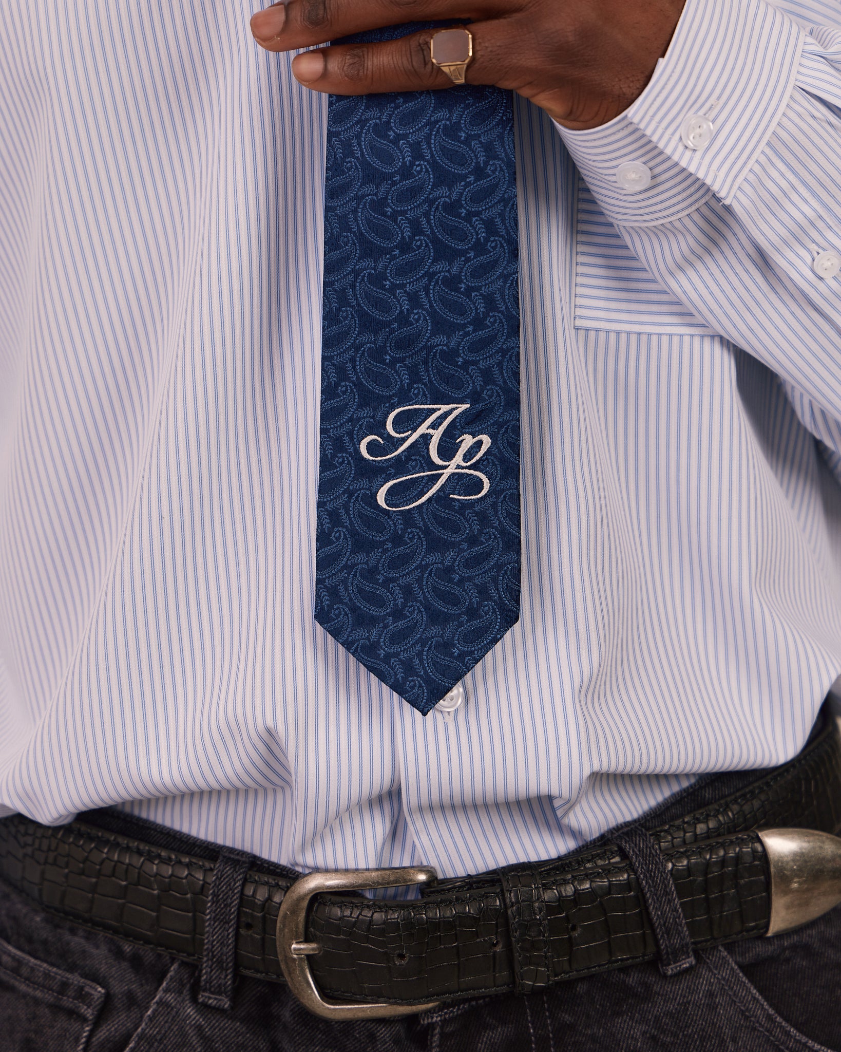 Tie - Blue Paisley