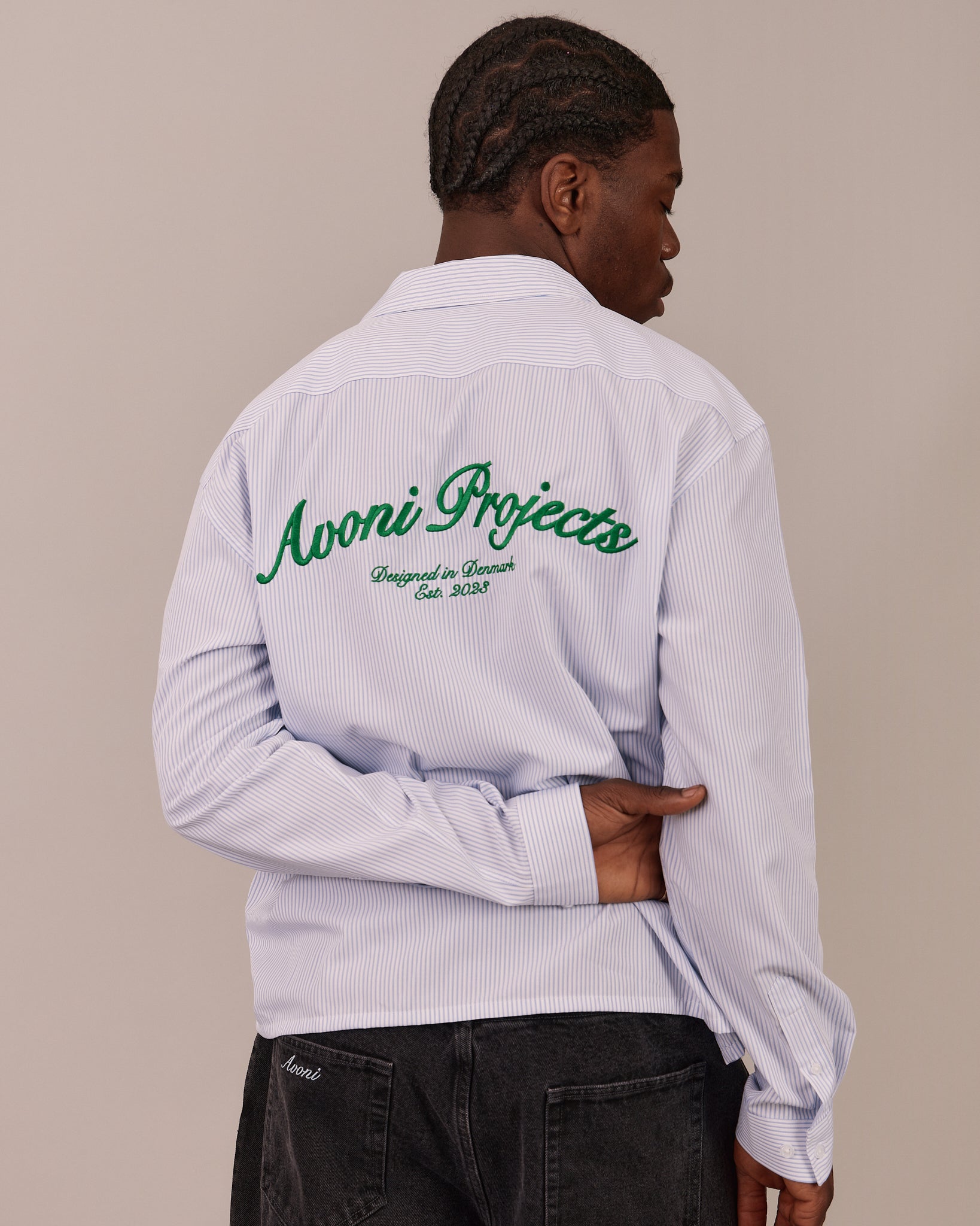 LS Bamboo Striped Shirt - Blue/White