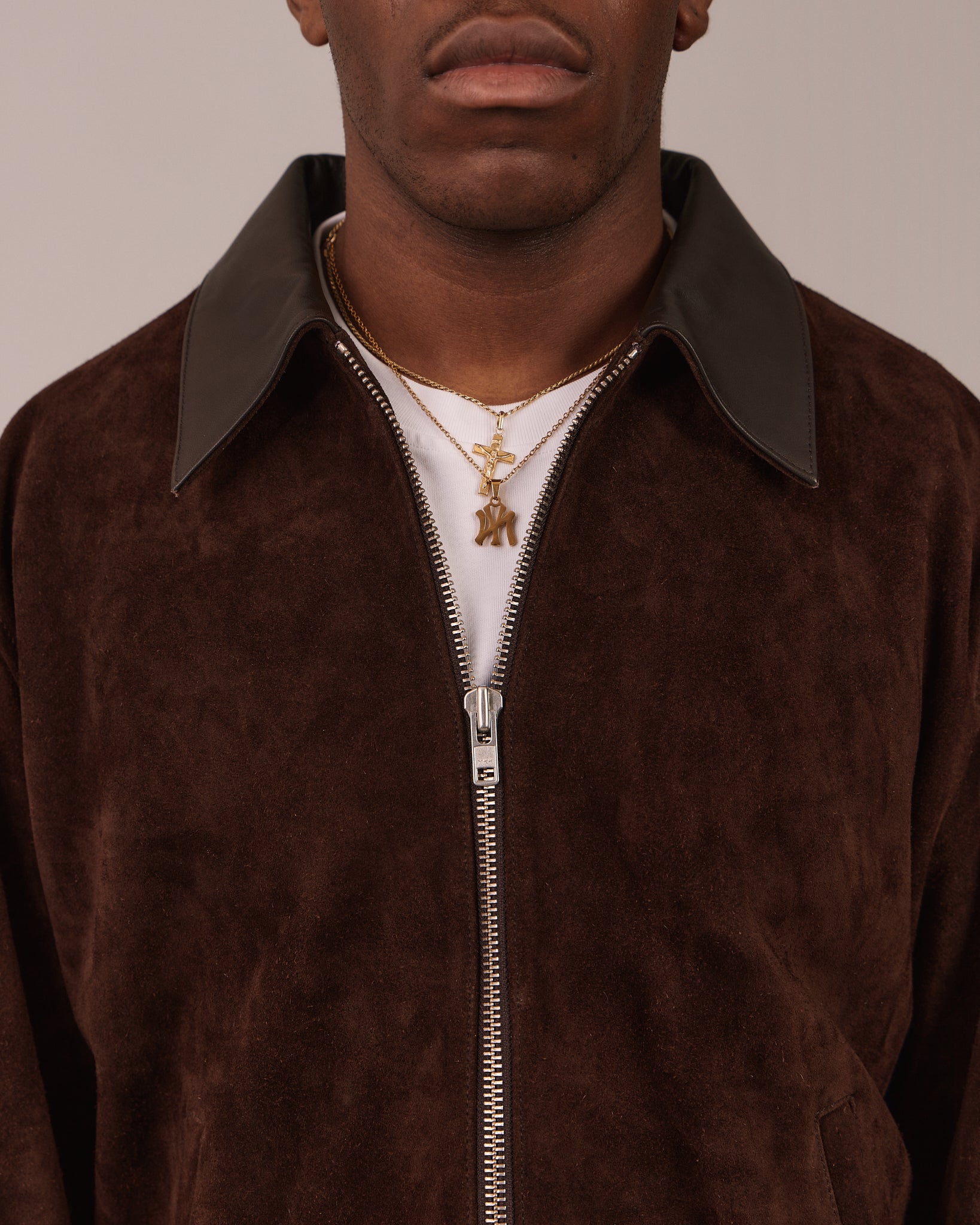 THE TOE Piraeus Suede Jacket S ブラウン THE TOE Piraeus Suede Jacket S ブラウン Faux suede jacket with