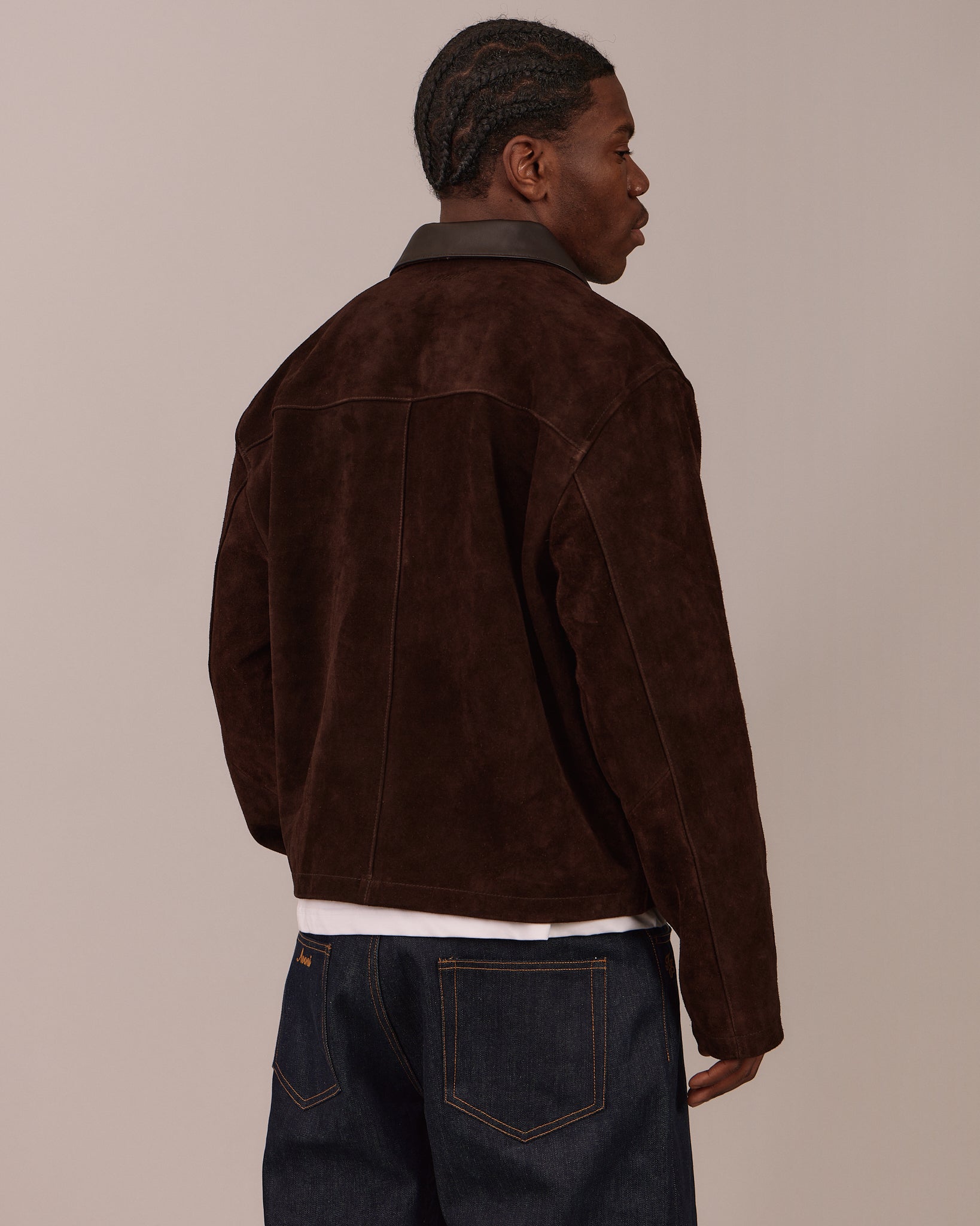 Suede Jacket - Dark Brown
