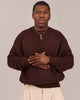 Fisherman O Neck Knit - Dark Brown