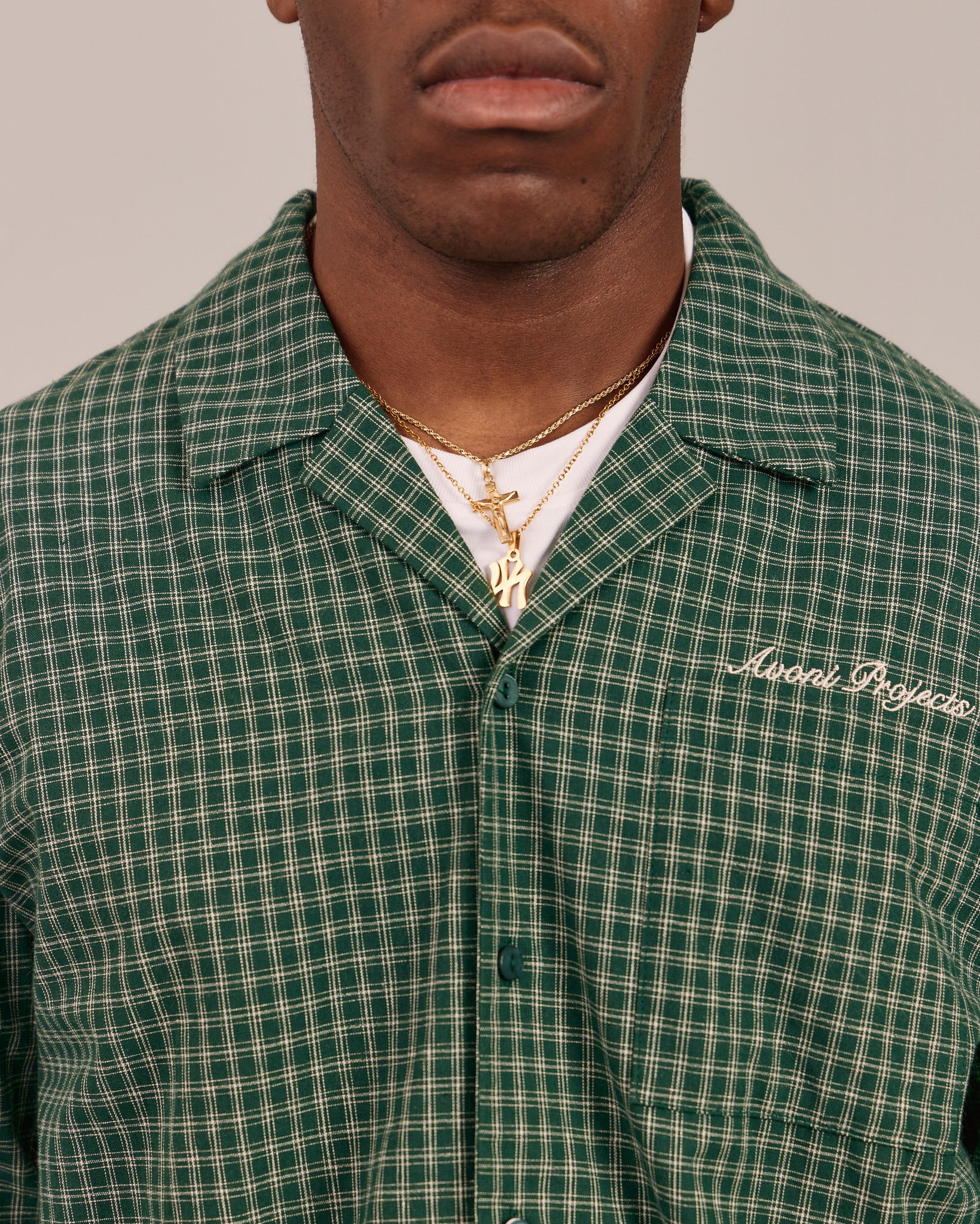 LS Checkered Shirt - Dark Green